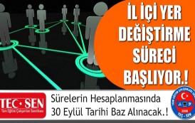 İl İçi İsteğe Bağlı Yer Değiştirme İşlemleri Başlıyor.