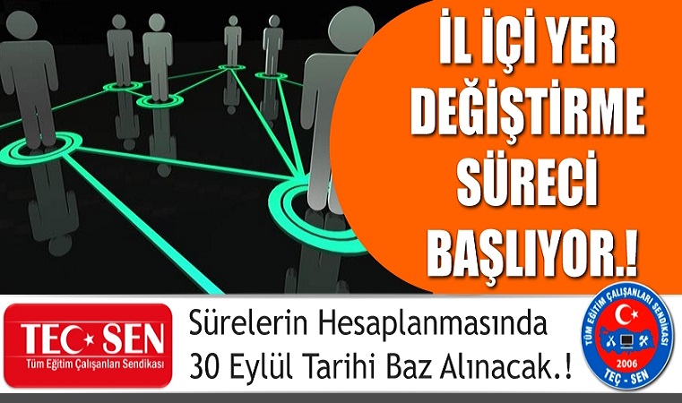 İl İçi İsteğe Bağlı Yer Değiştirme İşlemleri Başlıyor.